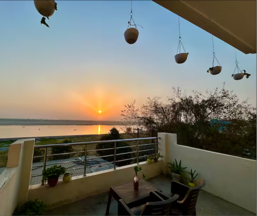 Riverfront Ghat House in Old Varanasi
